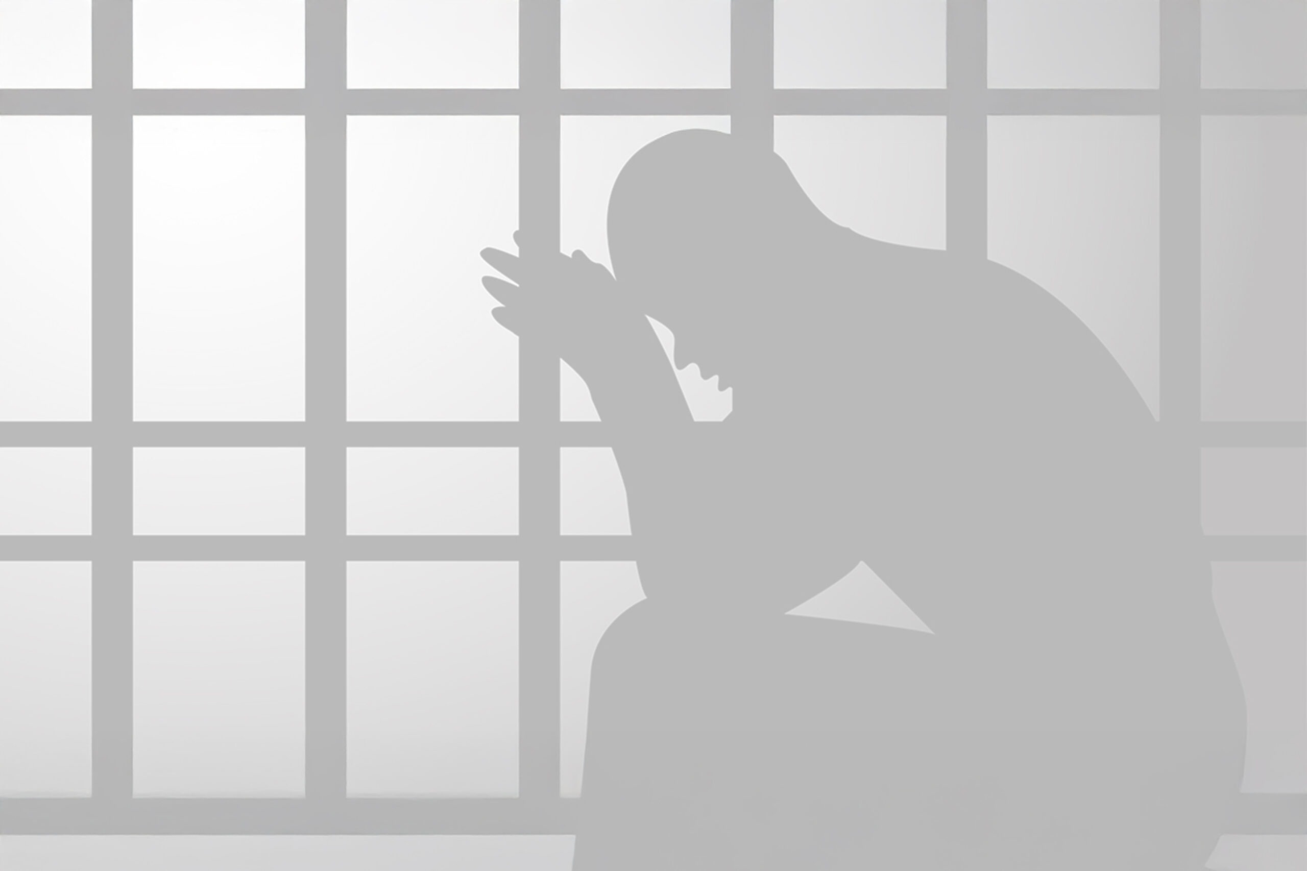 A person behind bars
